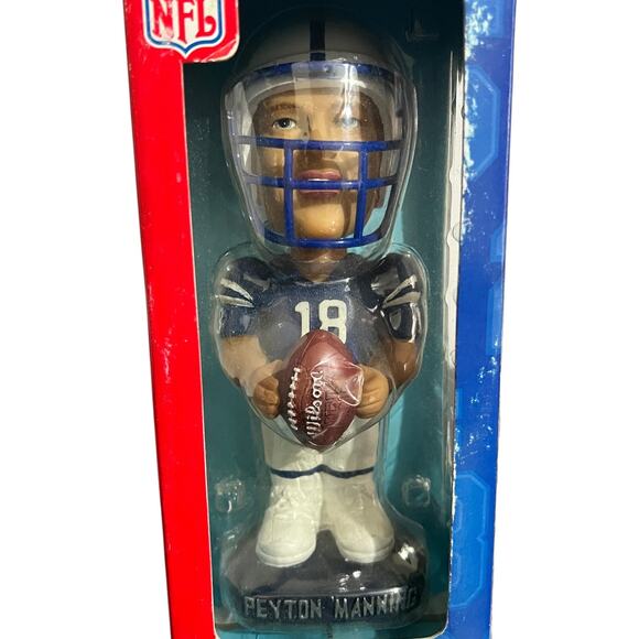 Peyton Manning Genuine Hand Painted Bobble Head Doll QB Club Indianapolis Colts - Picture 7 of 8